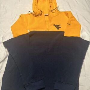 🔥Columbia Mens NCAA West Virginia Fleece Falls Half Zip Pullover Size Med🔥